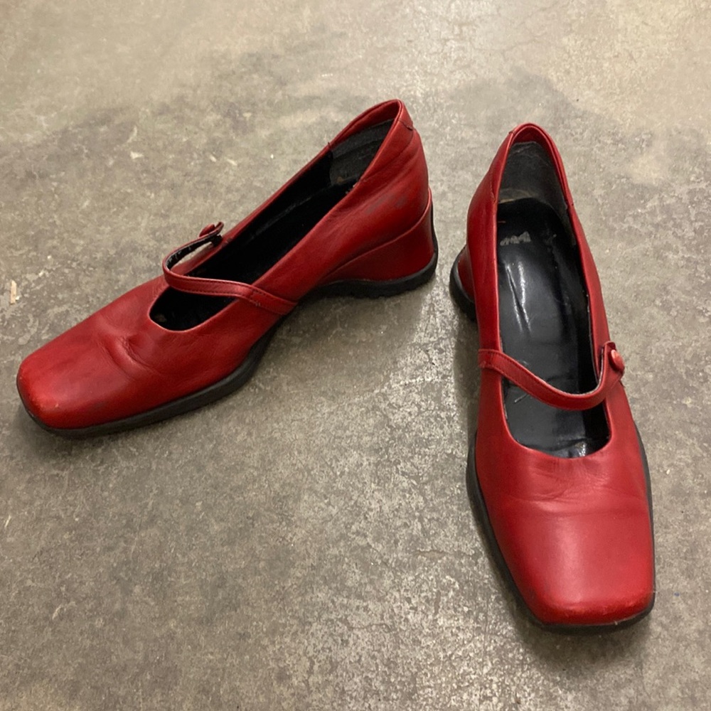 Vintage Red mary jane shoes